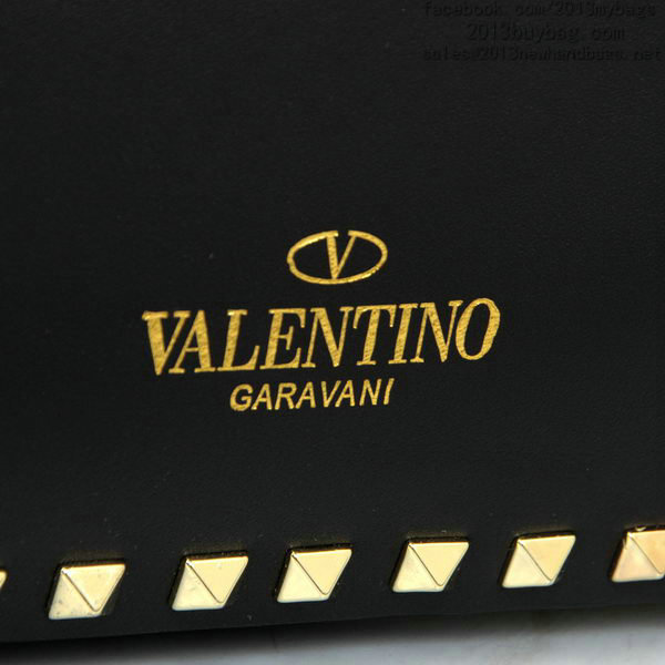 2014 Valentino Garavani rockstud tote bag 1918 black - Click Image to Close